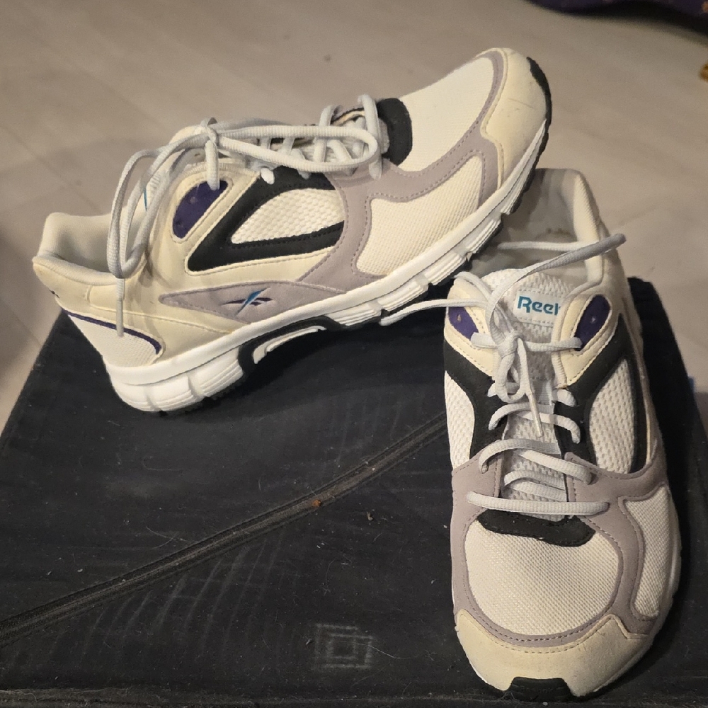 Reebok Cream and Black Cross Training Athletic Shoes